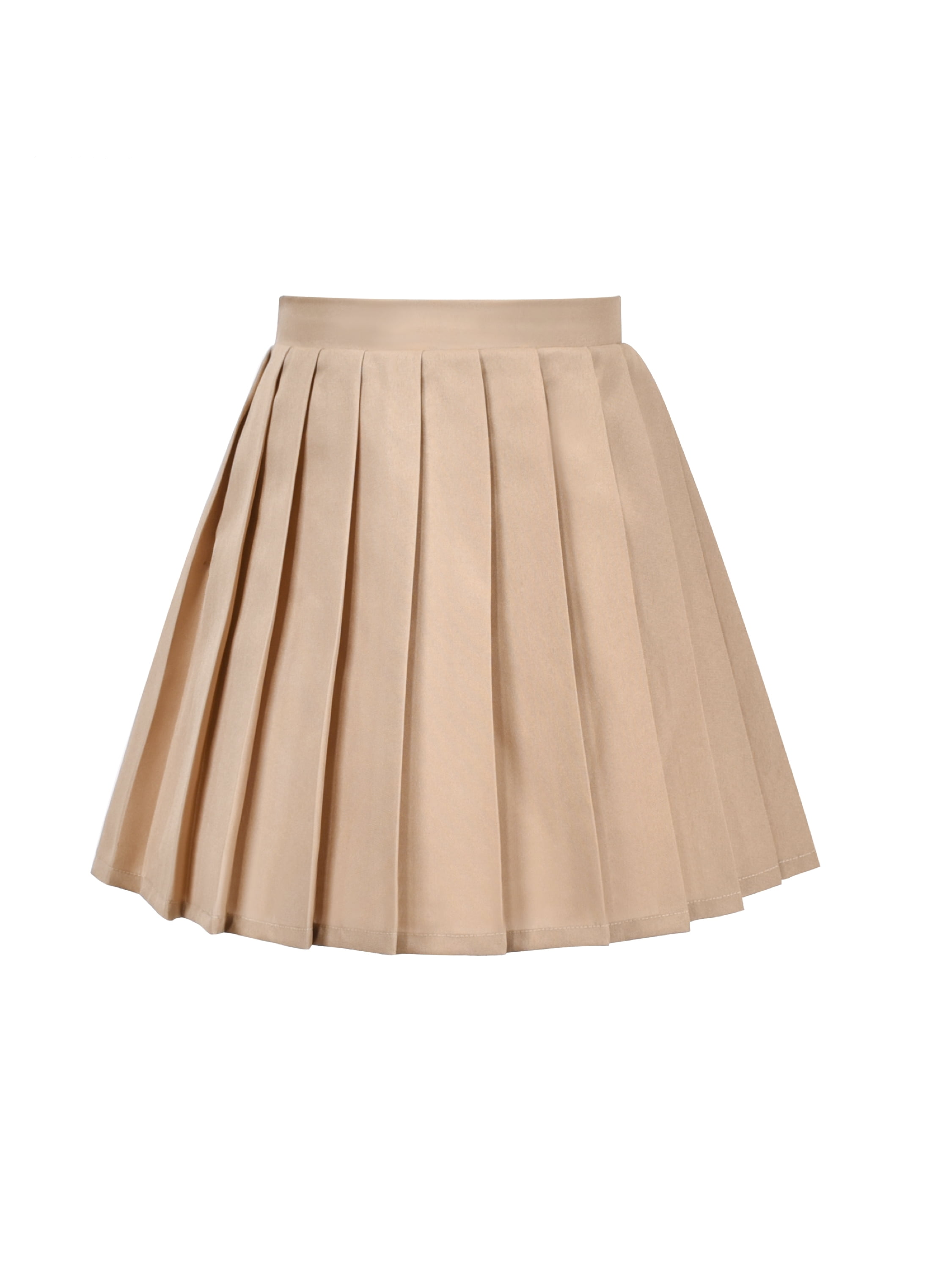 Girls Skirt Pink Grid Check Plaid Pleated School Tennis Mini
