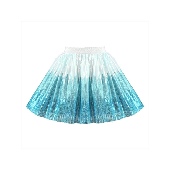 Girls Skirt Blue Gradient Elastic Sequin Tutu Ballet 2-3 Years