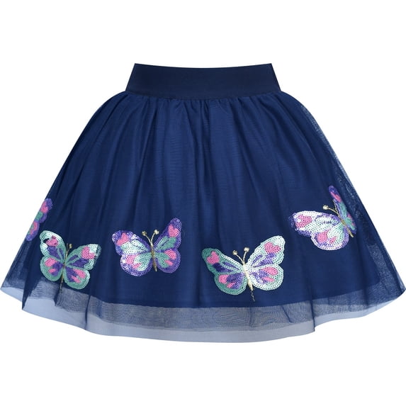 Sunny Fashion Girls Skirt Butterfly Embroidered Tutu Dancing 6 Years