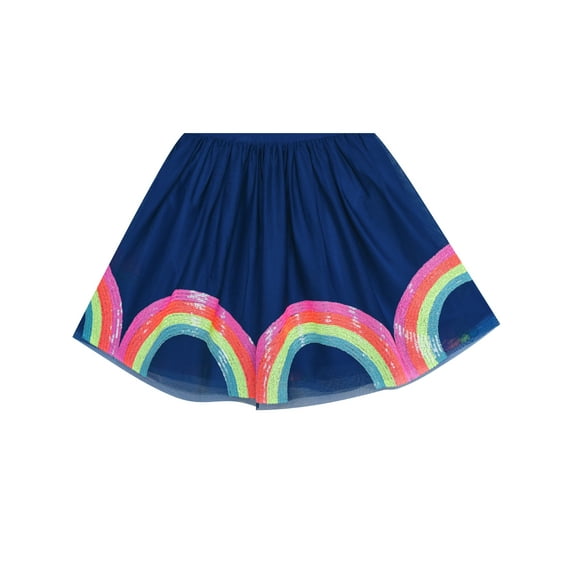 Girls Skirt Colorful Rainbow Sequins Sparkling Tutu Dancing 9-10 Years