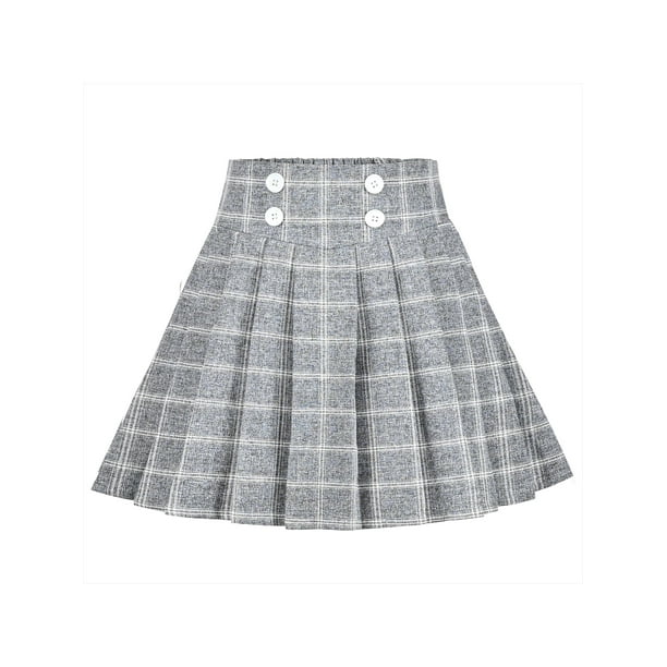 Grey plaid skirts 2025