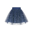 thumbnail image 1 of Girls Skirt Navy Blue Moon Star High Waist Sparkling Tutu Dance Tulle 6 Years, 1 of 1