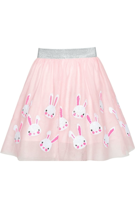 Girls Skirt Pink Bunny Rabbit Sequins Sparkling Tutu Dancing 7-8 Years