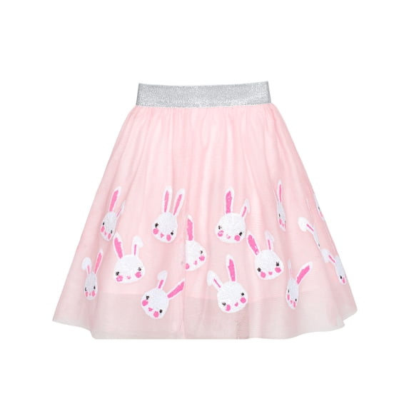 Girls Skirt Pink Bunny Rabbit Sequins Sparkling Tutu Dancing 9-10 Years