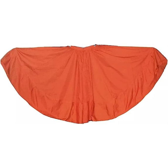 Girls Skirt Practice Folklorico Mexican Flamenco Falda Doble Vuelo Mexico 22" Long Orange