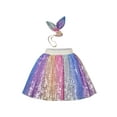 thumbnail image 1 of Girls Skirt Rainbow Sequin Bunny Headband Easter Party 7-8 Years, 1 of 1