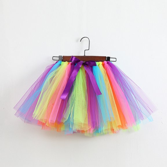 Girls Skirt Tutu for Toddler Tulle Dance Skirt Mardi Gras Skirts Girls Dress Birthday for Toddler Girl 5-7 Years