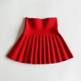 thumbnail image 1 of Girls' Skirt Winter Pleated Skirt Solid Color Short Skirt Ruffled Skirt for Girls 3-15Y, 1 of 6