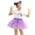 thumbnail image 1 of Girls Skirts Ballet Mesh Tutu Skirt Gradient Color Fluffy Children Party Dance Tutu Skirts Size 9 Y-11 Y, 1 of 6