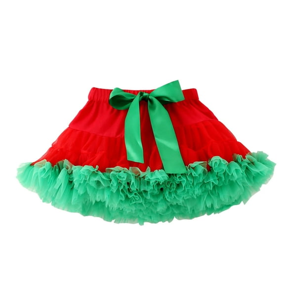 Girls Skirts Elastic Chiffon Petticoat Puffy Tutu Tulle Skirt Princess Ballet Dance Pettiskirts Underskirt Multi-Layer Green 5-9 Years