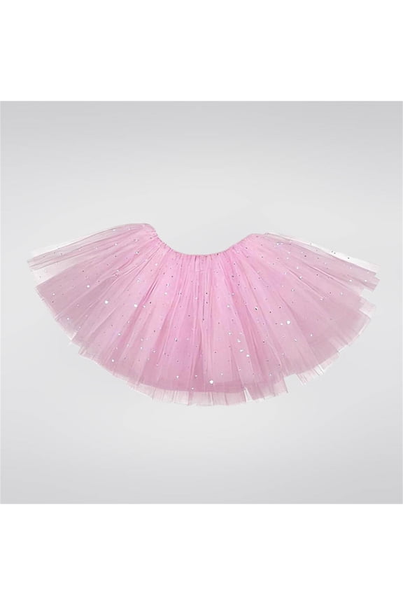 Girls Skirts Girl Mesh Tutus Skirt Sparkly Layered Tulles Skirt Princess Birthday A-Line Dance Skirt 5Y