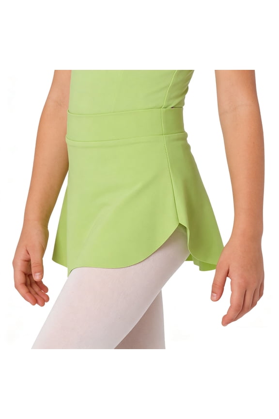 Girls Skirts Girls Solid Elastic Waist Wrap Side Slit Ballet Practice Tutu Skirt Above Knee Shaping for Performance Class Light Green 4 Years-5 Years