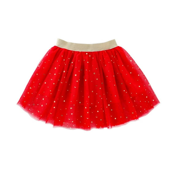 Girls Skirts Kids Tutu Skirt Glitter Print Star Party Skirt for Girls Ages 1 to 10 - for Birthdays and