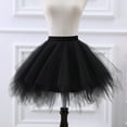 thumbnail image 1 of Girls Skirts Solid Color Mesh Tutu Formal Sleeveless Skirt Casual Skirts for Girls Black One Size, 1 of 4