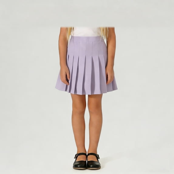Girls' Skirts for School Pleated Skirt for Girls Purple Girls School Uniform Clothes for Girls 13-14Years
