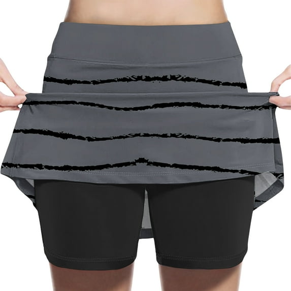 Girls' Skort Sports Tennis Skirt Solid Color Loose High Waist A-line Skirt for Girls 2-12Y