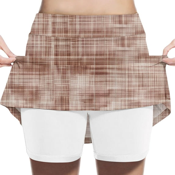 Girls' Skort Sports Tennis Skirt Solid Color Loose High Waist A-line Skirt for Girls 2-12Y