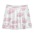 thumbnail image 1 of Girls' Skorts Elastic Waist Skorts with Inner Shorts Athletic Workout Shorts Skirts Pink Bunny Footprints Large, 1 of 9