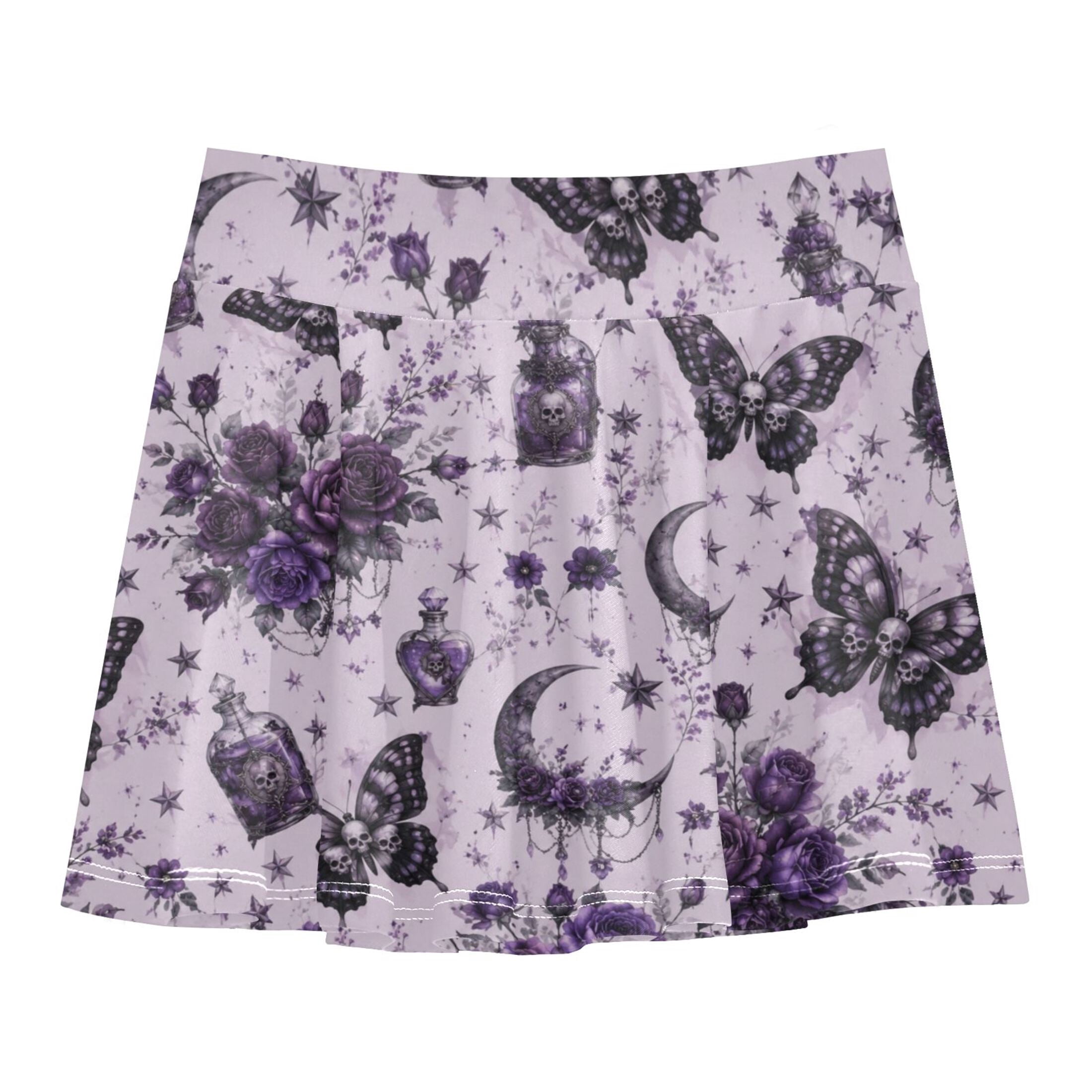 Ballet Skort Pattern Girls' Skorts Elastic Waist Skorts with Inner Shorts Athletic Workout ...