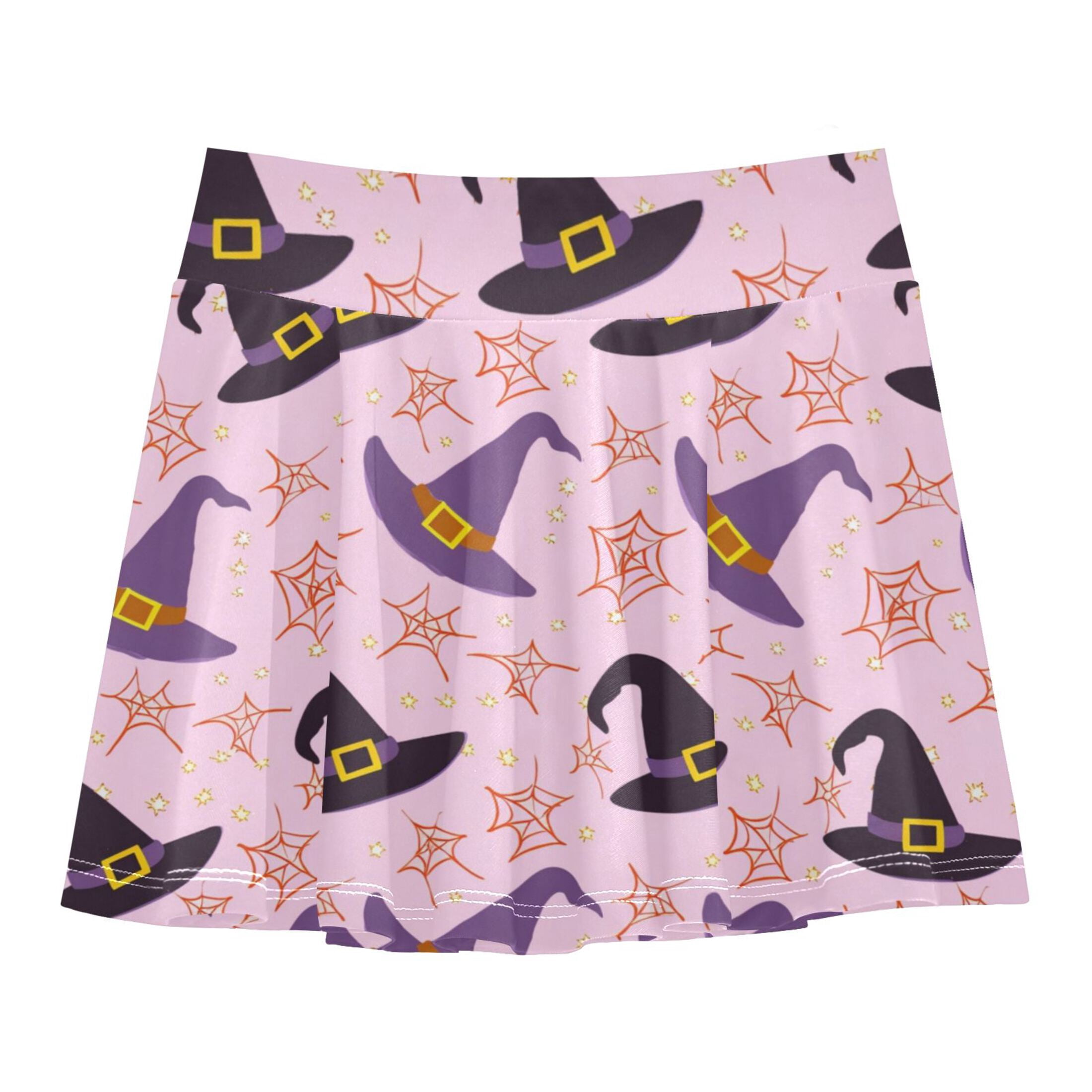 Girls' Skorts Elastic Waist Skorts with Inner Shorts Athletic Workout ...