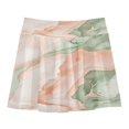 thumbnail image 1 of Girls' Skorts Elastic Waist Skorts with Inner Shorts Athletic Workout Shorts Skirts Watercolor Marble Pattern Small, 1 of 9