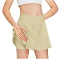thumbnail image 1 of Girls' Skorts Skirts Built-in Shorts Athletic Scallop Skorts Uniform Tennis Golf Running 4-14 Years Kids Summer Clothes (13 Years, Yellow), 1 of 6