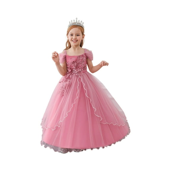 Girls Sleeping Princess Dress Aurora Costume for Halloween Christmas Fancy Birthday Party
