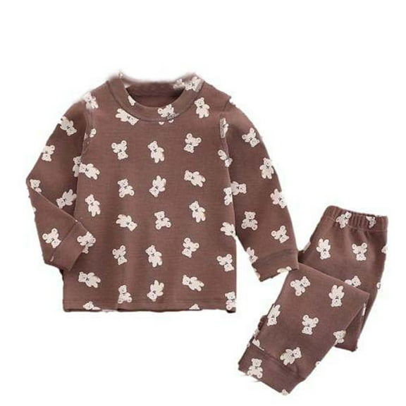 Girls' Sleepwear Agkizg 2-Piece Girls' Pajama Sets,Kids Nightwear Loungewear Clothes Set,Children's Clothes Pants Spring and Winter Style Boys and Girls Pajamas Home Clothes Underwear Set