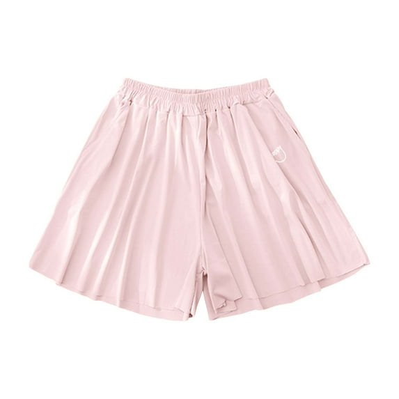 Girls Sleeveless A-Line Tennis Dress with Elastic Waist & Built-in Shorts, Racerback Sports Golf Play Outfit for Summer Spring