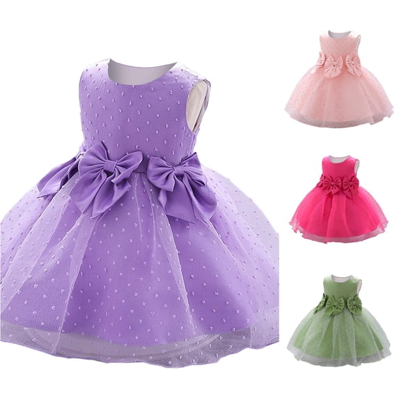 Girls Sleeveless Bowknot Mesh Dress Fashion Festival Christening Dress 2t Girls Dresses Winter