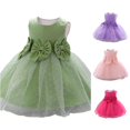 thumbnail image 1 of Girls Sleeveless Bowknot Mesh Dress Fashion Festival Christening Dress 2t Girls Dresses Winter, 1 of 5