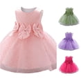 thumbnail image 1 of Girls Sleeveless Bowknot Mesh Dress Fashion Festival Christening Dress 2t Girls Dresses Winter, 1 of 4