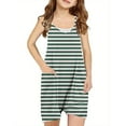 thumbnail image 1 of Girls Sleeveless Casual Romper with Pockets - V-Neck Racerback Shorts Jumpsuit for Summer, 1 of 6