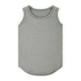 thumbnail image 1 of Girls' Sleeveless Crewneck Tank Tops - Soft Ribbed Design, 79% Polyester Blend, for Dance/School/Casual Wear, 1 of 3