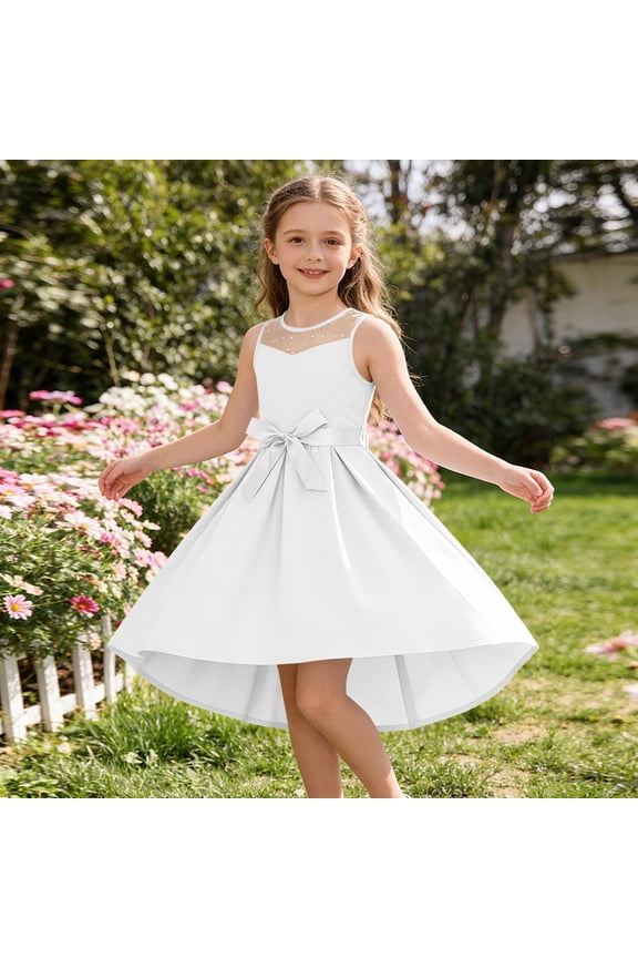 Girls Sleeveless Dress Teen Ruched Waist Ruffle Layered Flowy Summer Easter Tween Dance Party Dresses 9-15Y, 2026 New Limited Time Offer