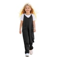 thumbnail image 1 of Girls Sleeveless Jumpsuit Black Overalls with Side Pockets Summer Clothes for Girls Girls Clothes Size 8-9 Years Girls Fashion, 1 of 8