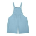 thumbnail image 1 of Girls Sleeveless Jumpsuit Cute Summer Clothes Standard Straps Overalls with Side Pockets Girls Fashion 5-6 Years, 1 of 9