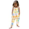 thumbnail image 1 of Girls Sleeveless Jumpsuit Easter Outfit Toddler Girl Spaghetti Strap Cute Bunny Romper Overalls Baby Spring Clothes Yellow 5 Y-6 Y, 1 of 5