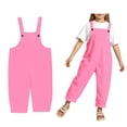 thumbnail image 1 of Girls Sleeveless Jumpsuit Overalls with Side Pockets Summer Clothes for Teens Girl Clothes 13-14 Years Girls Fashion, 1 of 5