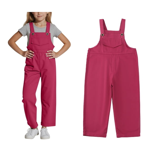 Girls Sleeveless Jumpsuit Overalls with Side Pockets Summer Outfits Girls Outfits Size 2-3 Years Girls Fashion