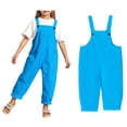 thumbnail image 1 of Girls Sleeveless Jumpsuit Rompers with Pockets Summer Outfits Kids Clothes Girls Size 8-9 Years Girls Fashion, 1 of 5