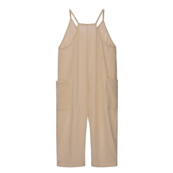 Girls Sleeveless Jumpsuit Summer Outfits For Girls Loose Rompers Adjustable Leg Cute Outfits For Girls 10-11 Years