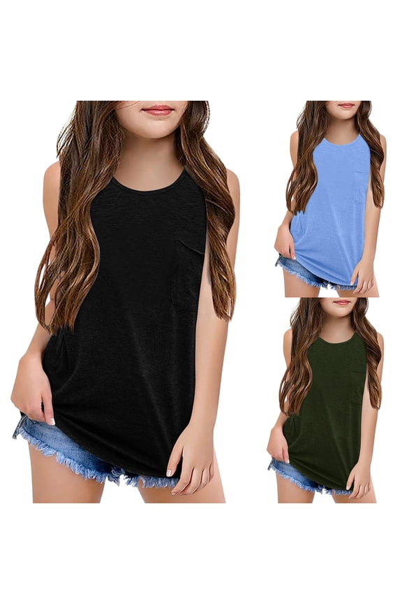 Girls Sleeveless Polo Shirt Toddler Baby Girl Ruffle Collar Tank Top Cute Candy Embroidery Knit Tee for Kids Army Green Size 5-6 Years