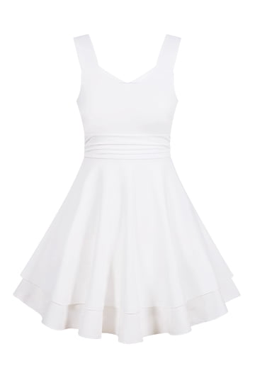 white dress for a teenager Ashley Lauren 8317 Size 8 Girls Pageant with Crystals adjustable spaghetti straps Floral Mesh Princess White Cotton