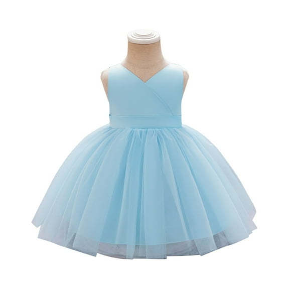 Girls Sleeveless Tulle Party Dress Princess Formal Gown for Weddings Birthdays School Events Holiday Special Occasions