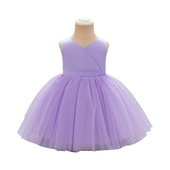 Girls Sleeveless Tulle Party Dress Princess Formal Gown for Weddings Birthdays School Events Holiday Special Occasions