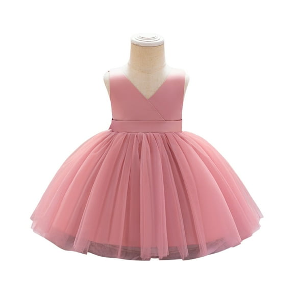 Girls Sleeveless Tulle Party Dress Princess Formal Gown for Weddings Birthdays School Events Holiday Special Occasions