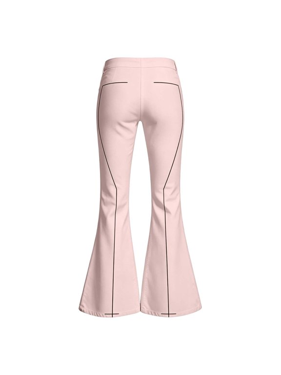 Girls Slim Fit Flared Denim Trousers for Everyday Casual Wear with Stretchable Comfort Flexible Waist Suitable for 5-16 Years Pink 15-16 Years