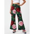 thumbnail image 1 of 3-4Y Girls Colored Flared Pants Digital Print Trousers Slim-Fit Wide Leg Flare for Spring Summer Autumn, 1 of 6