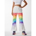 thumbnail image 1 of 5-6Y Girls Colored Flared Pants Digital Print Trousers Slim-Fit Wide Leg Flare for Spring Summer Autumn, 1 of 6